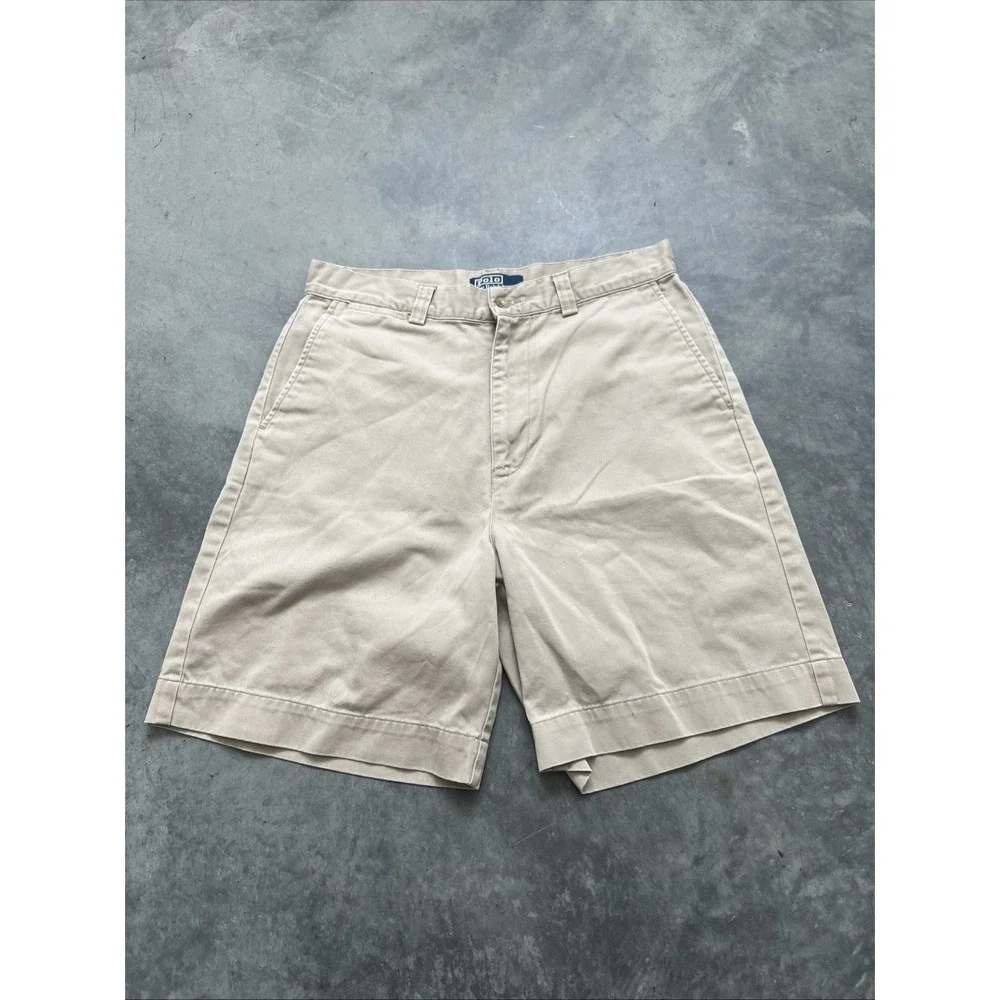 Ralph Lauren Men's Polo Jeans Shorts, Size 32, Beige Chino Sku97